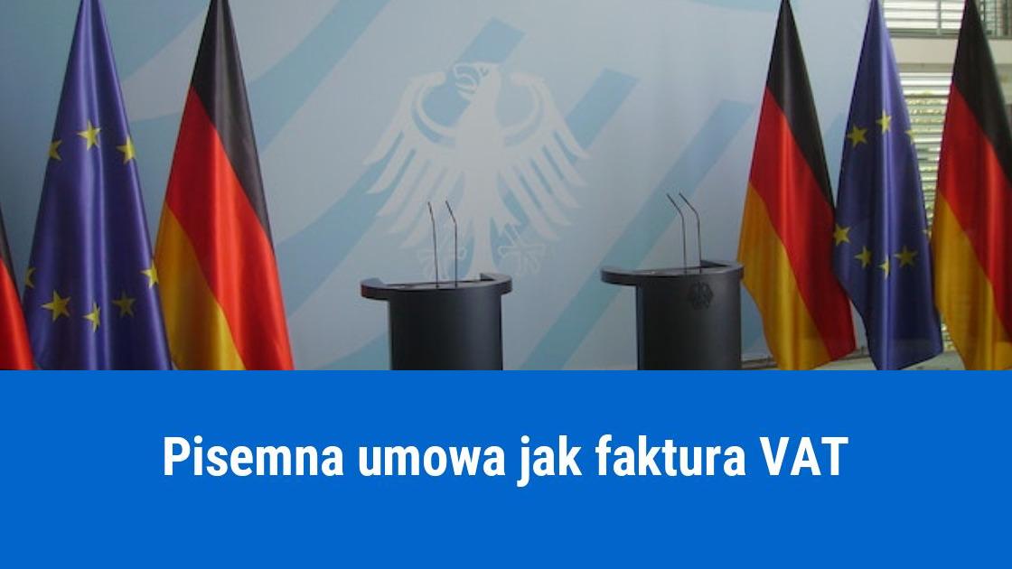 Czy umowa zawarta na piśmie może być fakturą VAT?