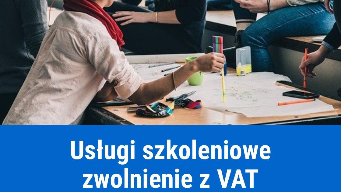 Usługi szkoleniowe zwolnione z VAT