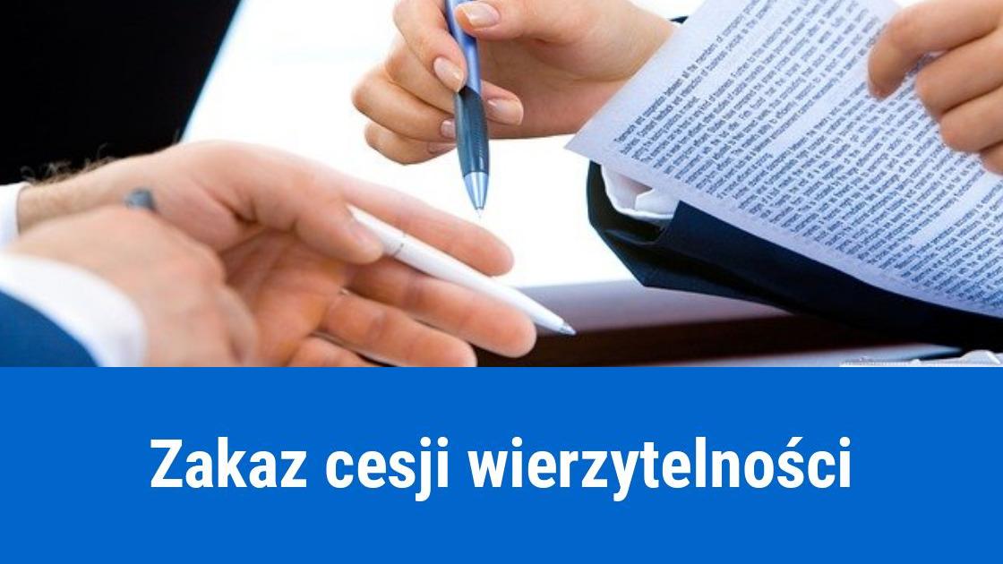 Zakaz cesji wierzytelności w umowie