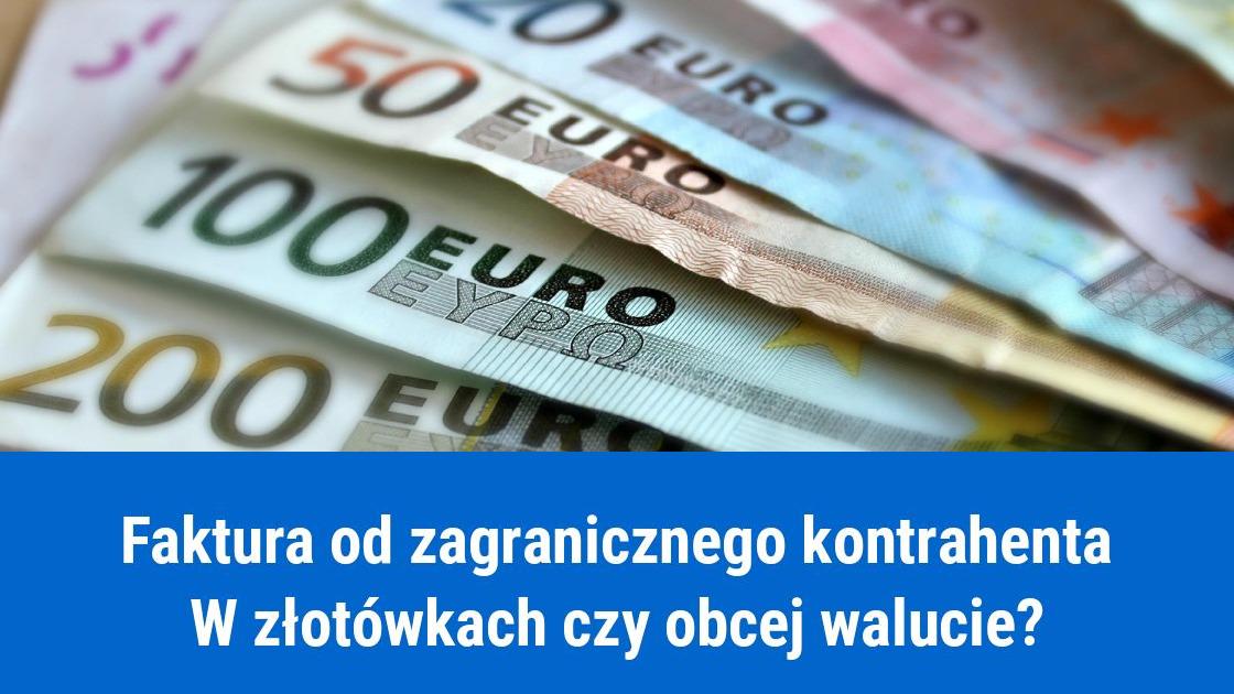 Zapłata w złotówkach za fakturę w walucie