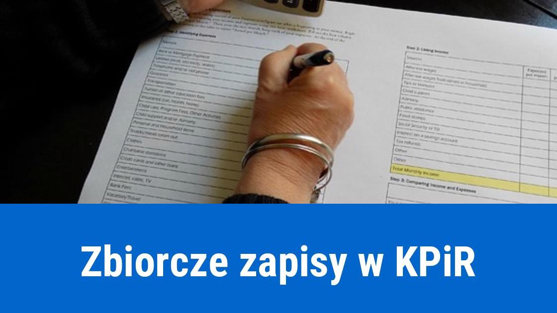 Zbiorcze zapisy w KPiR