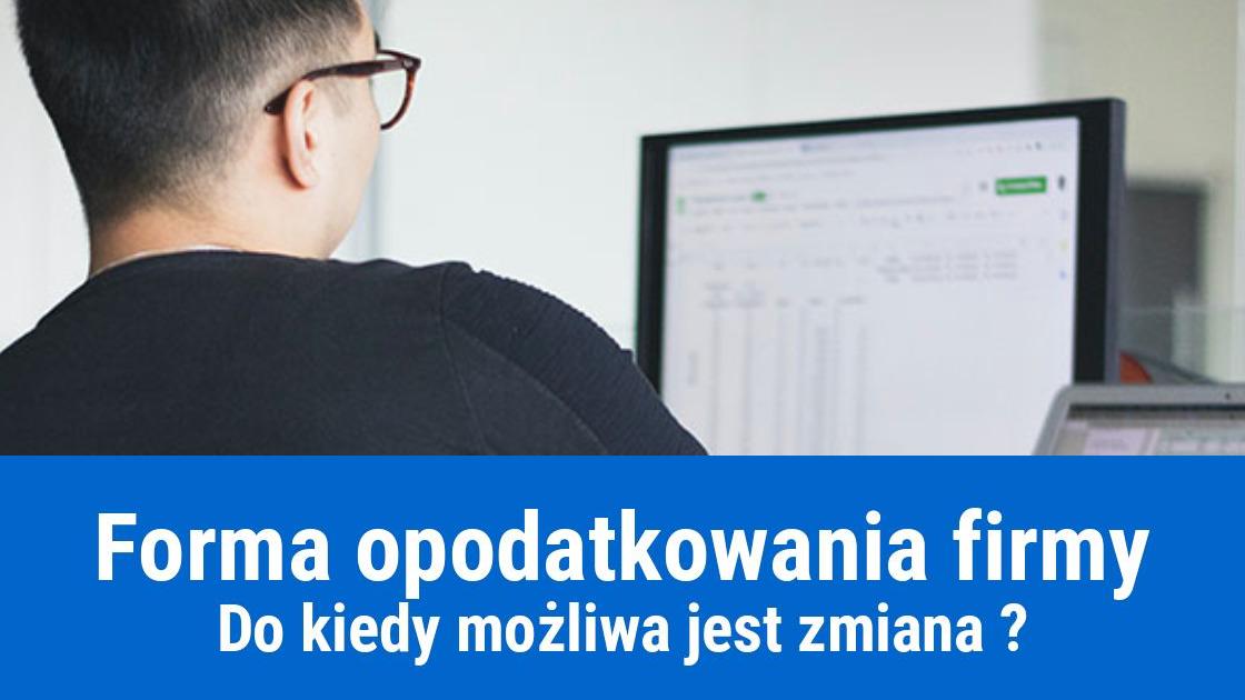 Zmiana formy opodatkowania firmy przed pierwszym przychodem